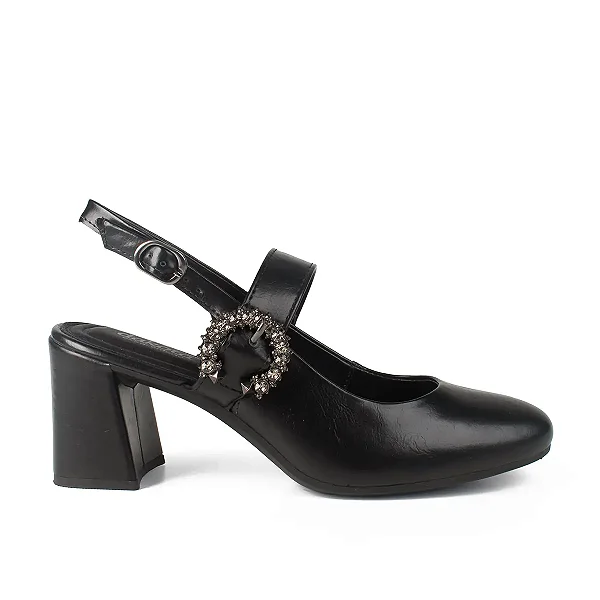 Sapato Fem Dakota Salto Medio D0283 Vieri Preto