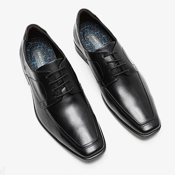 Democrata Sapato Masc 250104 Preto