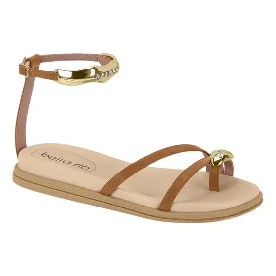 Beira Rio Rasteira Fem 8513120 Camel