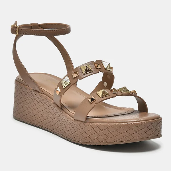 Via Marte Sandalia Anabela Fem 167024 Tan