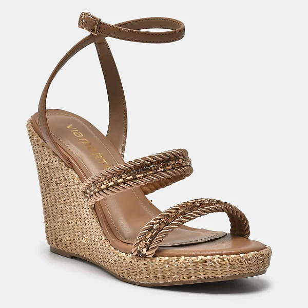 Via Marte Sandalia Anabela Fem 295001 Macchiato