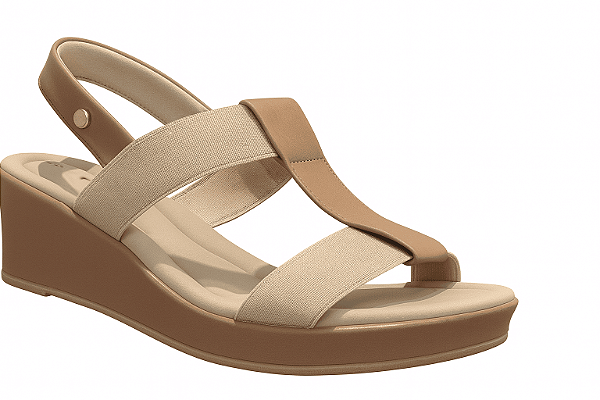 Comfortflex Sandalia Anabela Fem 2553404 Mocca