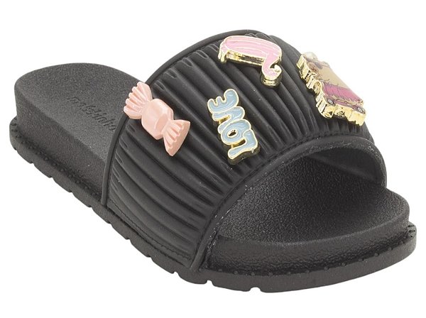 Molekinha Chinelo Inf Fem 2341134 Preto