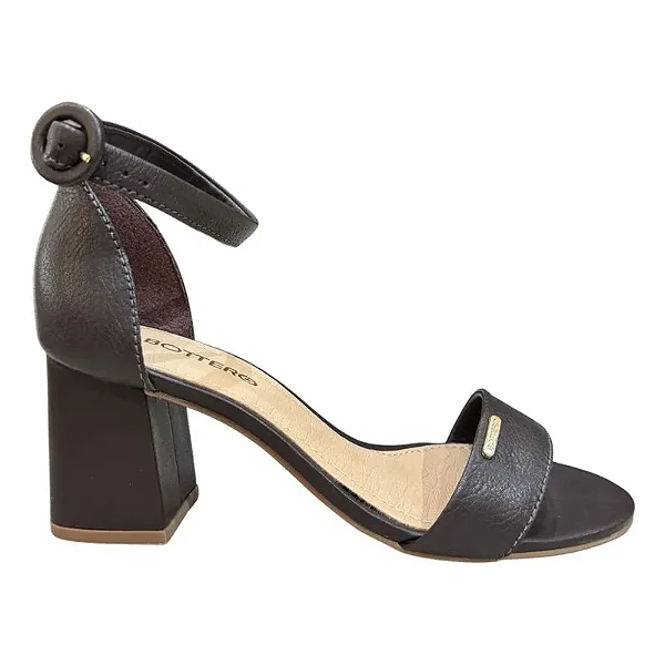 Bottero Sandalia Fem Salto Baixo 372001 Marrom
