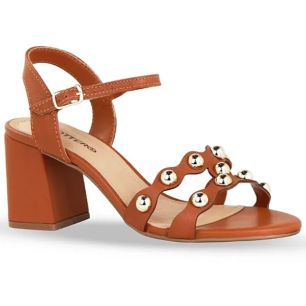 Bottero Sandalia Fem Salto Medio 373704 Caramelo