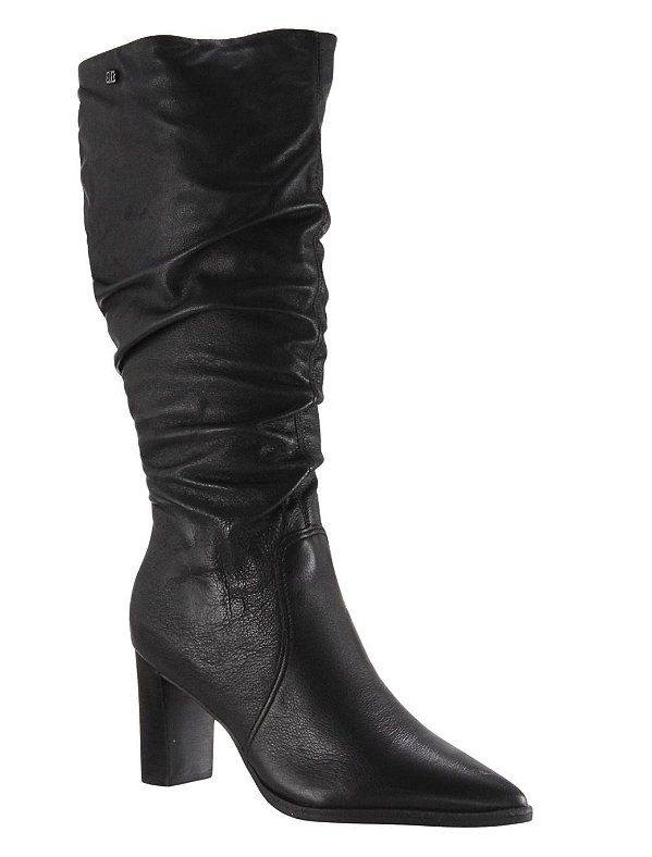 Bottero Bota Fem Cano Longo Salto Medio 378104 Preto