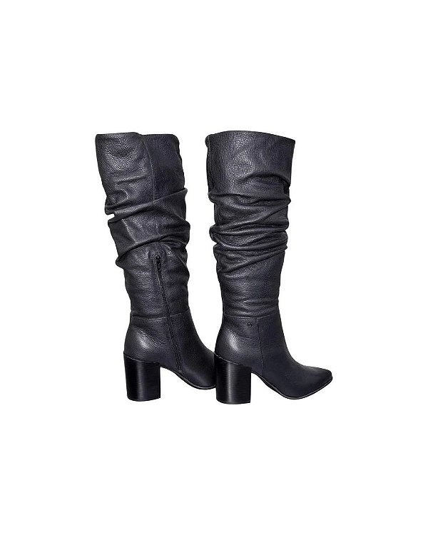 Bottero Bota Fem Cano Longo Salto Medio 378104 Preto