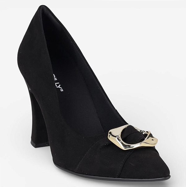 Sapato Fem Piccadilly  Salto Medio 749251 Preto