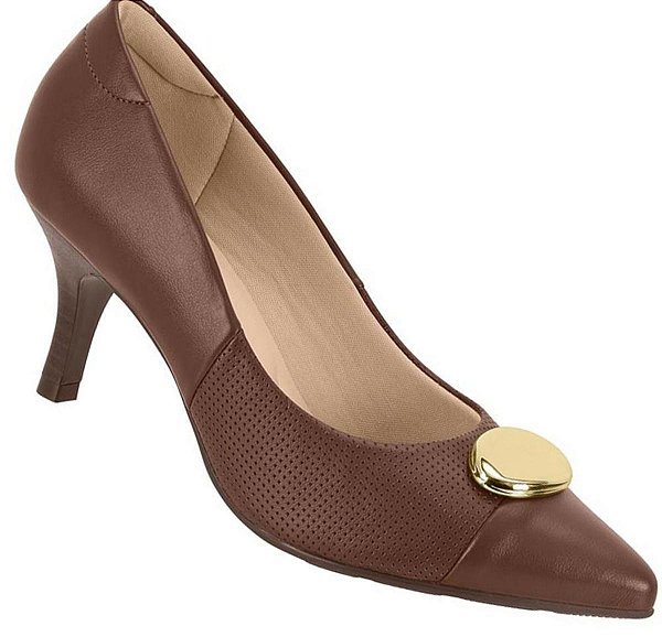 Sapato Fem Modare  Salto Baixo 7408203 Cafe