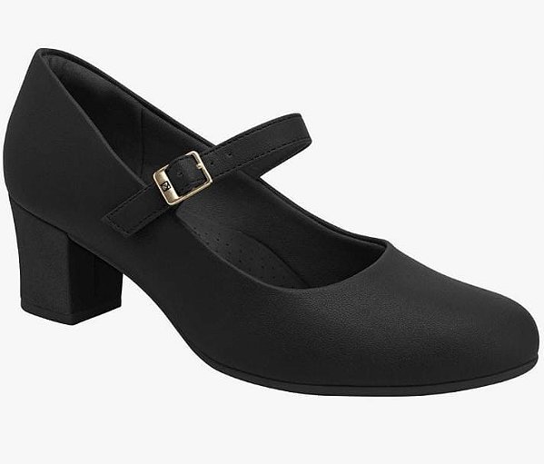 Sapato Fem Piccadilly  Salto Baixo 110163 Preto