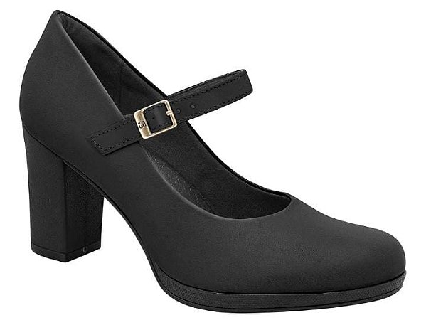 Sapato Fem Piccadilly Salto Medio 130211 Preto