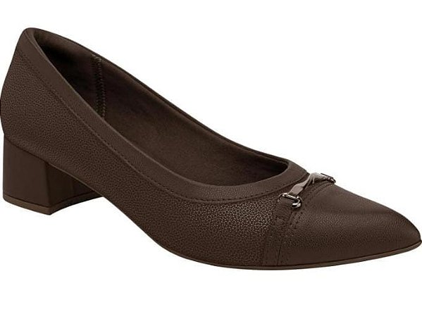Sapato Fem Piccadilly Salto Baixo 739099 Madeira