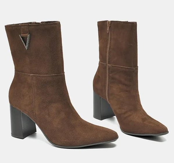 Via Marte Bota Fem Cano Longo Salto Medio 357004 Dark Camel