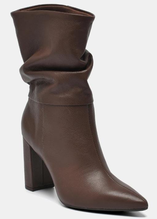 Via Marte Bota Fem Cano Longo Salto Alto 063020 Dark Brown