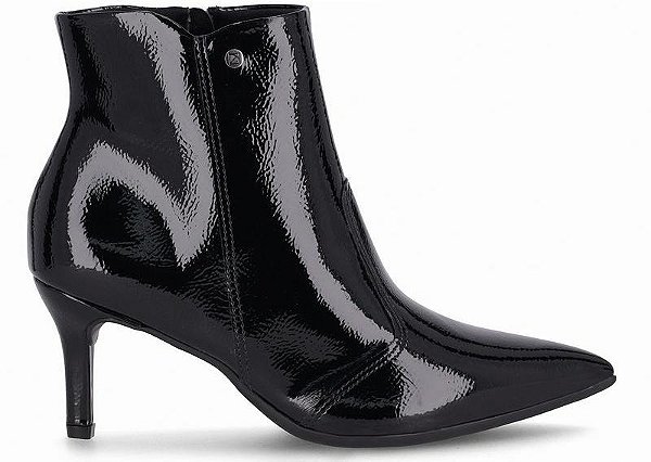 Piccadilly Bota Fem Cano Curto Salto Baixo 772006 Preto