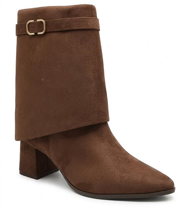 Via Marte Bota Fem Cano Longo Salto Medio 255009 Dark Brown