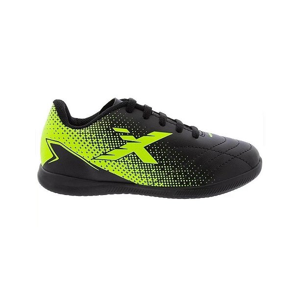 Chuteira Futsal Infantil OXN Express Fit 2 Kids Indoor Preto