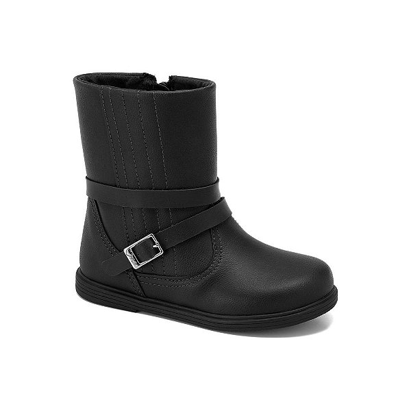 Bota Infantil Menina Klin Miss Mini c/Fivela Preto