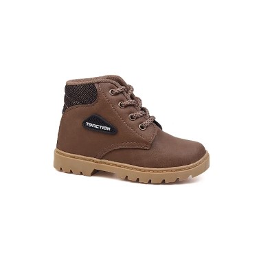 Bota Infantil Gibizinho Menino Baby Coturno Marrom