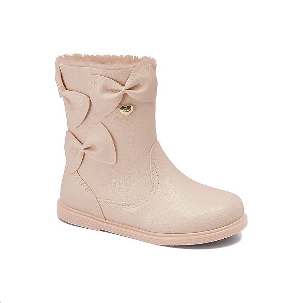 Bota Infantil Menina Klin Miss Laços Rosa