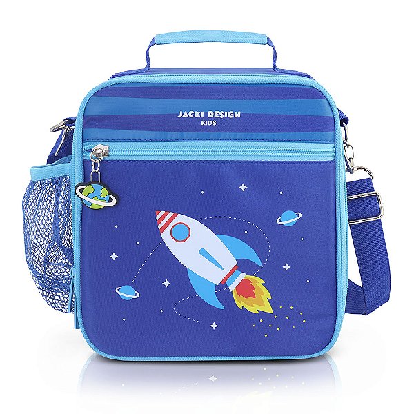 LANCHEIRA TÉRMICA INFANTIL AZUL FOGUETE