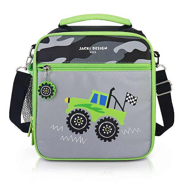 LANCHEIRA TÉRMICA INFANTIL VERDE CARRINHO