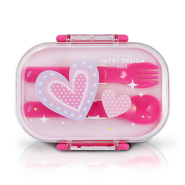 POTE PARA LANCHE MARMITA ROSA CORAÇÃO