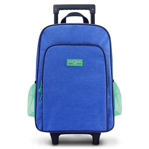 MOCHILA COM RODINHAS AZUL