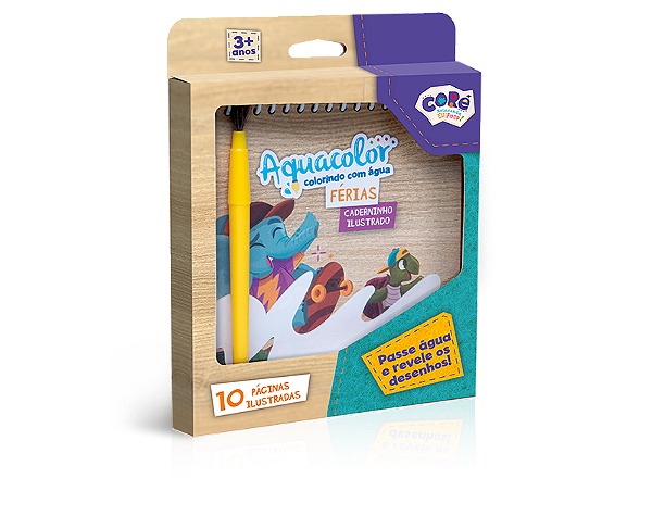 AQUACOLOR CADERNO ILUSTRADO FÉRIAS PINTANDO COM ÁGUA