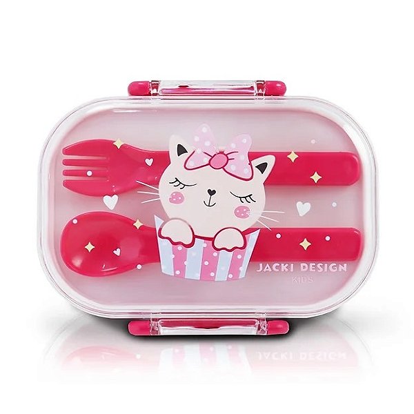 MARMITA POTE P/ LANCHE ROSA GATINHO