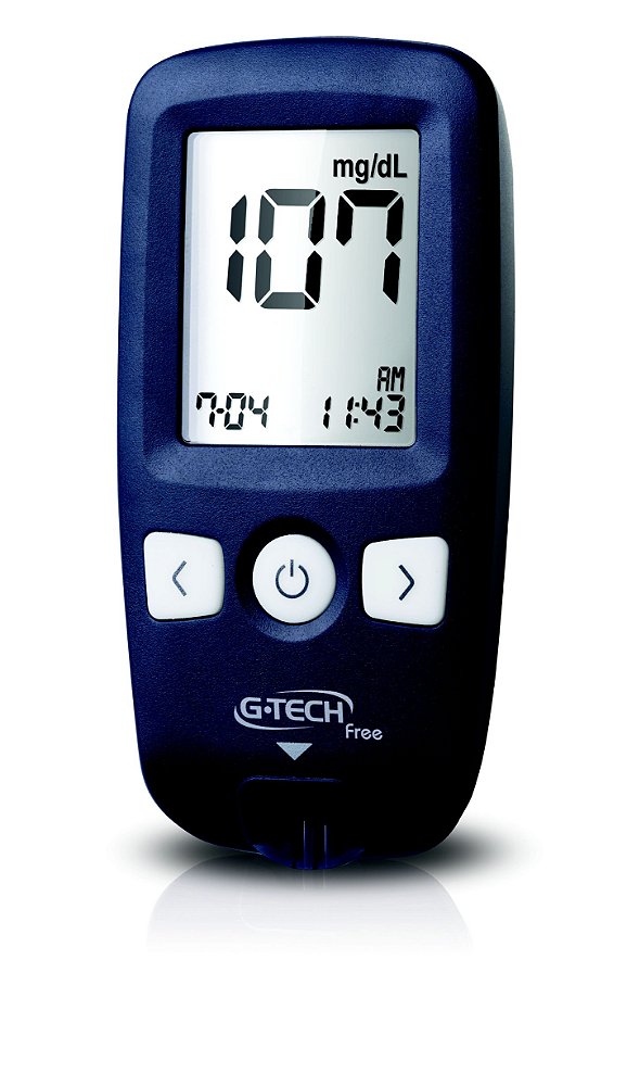 Kit Medidor de Glicose G-Tech Free c/ 10 tiras, 10 lancetas e 1 lancetador