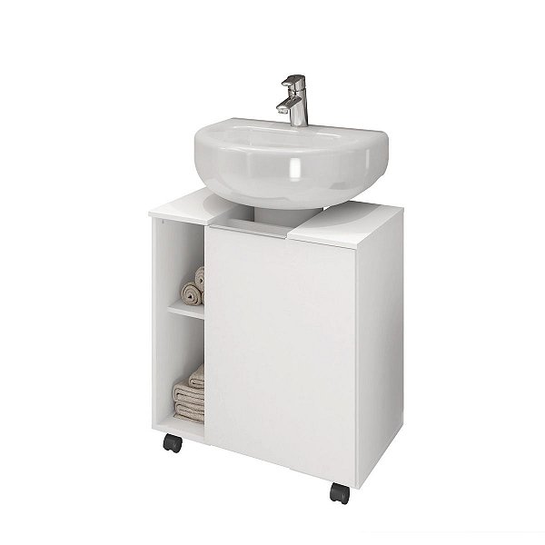 Gabinete Para Banheiro Pequin Sem Pia Branco