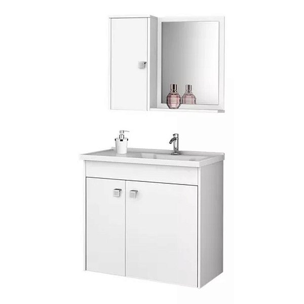 Conjunto Armário/Gabinete Munique Branco