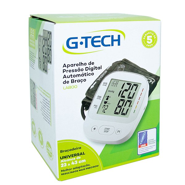 Aparelho de Pressao Digital Automatico de Braco G-Tech LA800