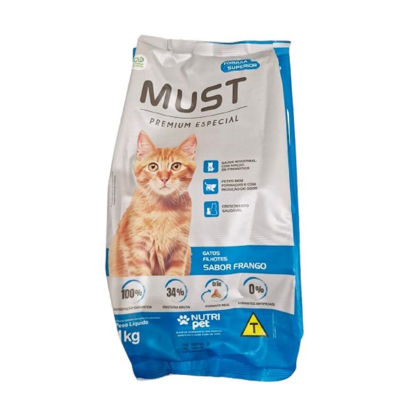 Ração Must Premium Especial Gatos Filhotes Sabor Frango 1kg