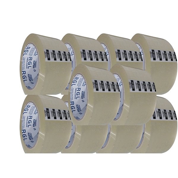 Kit 10 Fitas Adesivas Transparentes RGL 45mmx100m - 45 Micras