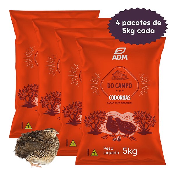 DO CAMPO CODORNAS Ração para Codornas 20kg