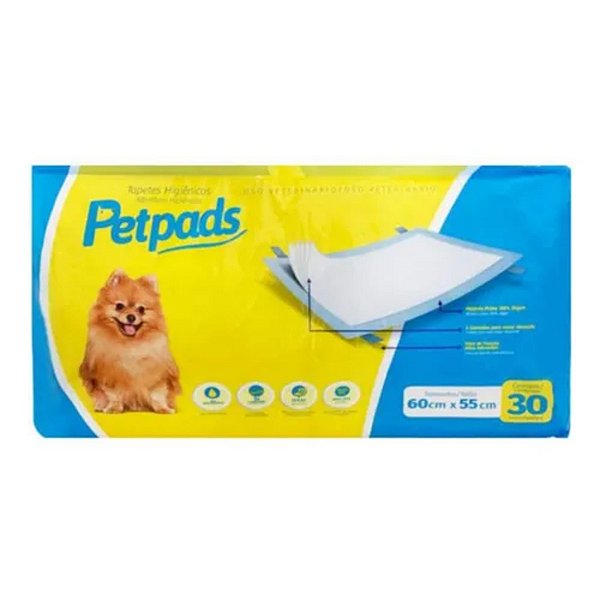 Tapete Higiênico Pet Pads c/ 30un 55x60cm – Confort Pet