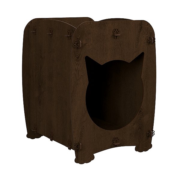 Mesa De Cabeceira Casinha Pet Gato Cat Malbec
