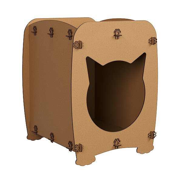 Mesa De Cabeceira Casinha Pet Gato Cat Natural