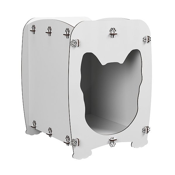 Mesa De Cabeceira Casinha Pet Dog Branco
