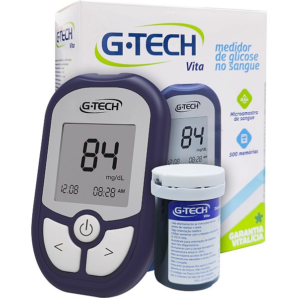 Kit Medidor de Glicose G-Tech Vita