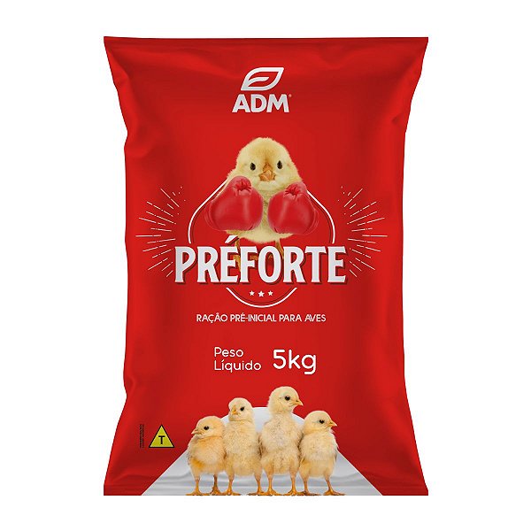 PRÉFORTE Ração Pré Inicial Para Aves 5kg