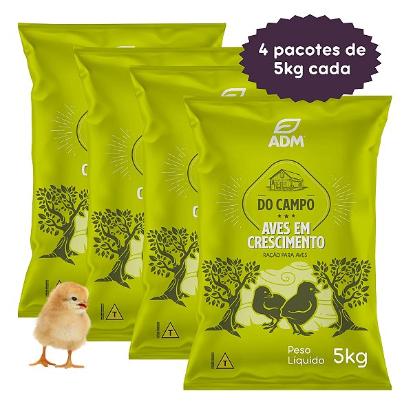 DO CAMPO AVES EM CRESCIMENTO Ração para Aves 20kg