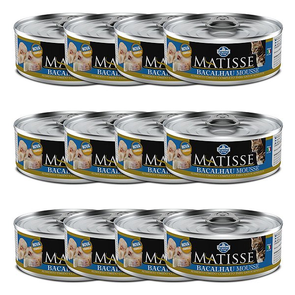 Matisse Cat Wet Mousse - Bacalhau - 12 un