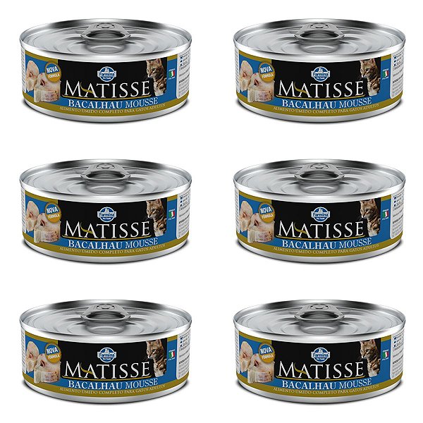 Matisse Cat Wet Mousse - Bacalhau - 6 un