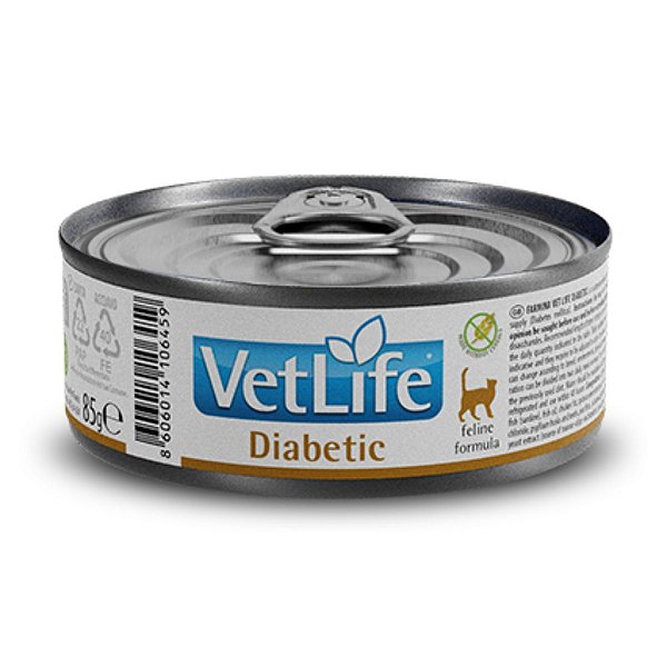 Vet Life Diabetic Ração Úmida p/ Gatos 85g - 1 un