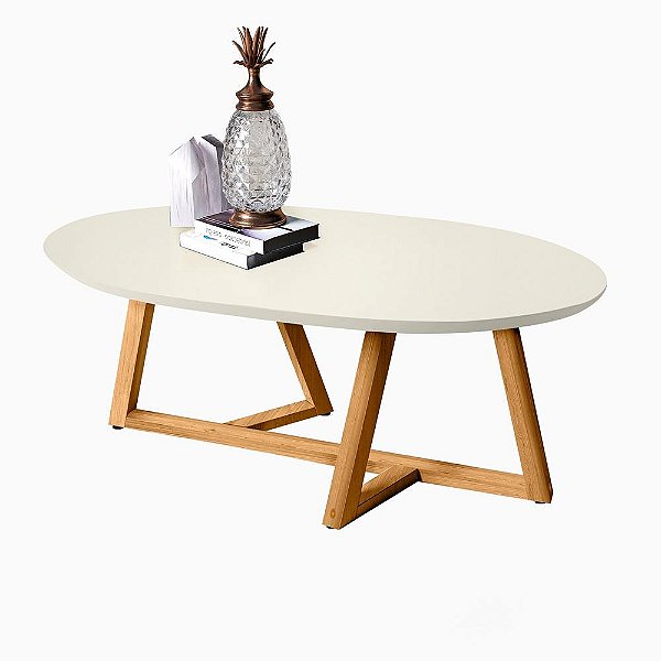 Mesa de Centro Classic Oval Tebarrot Off White
