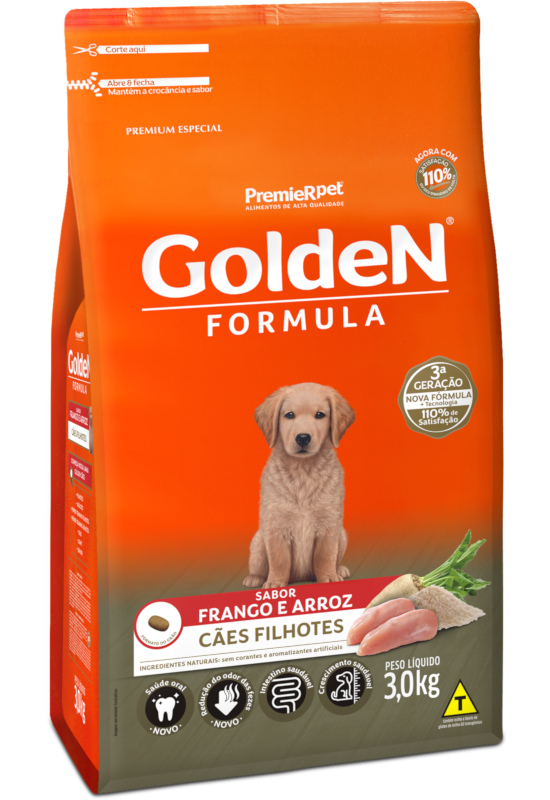 GoldeN Fórmula Cães Filhotes Frango e Arroz 15kg