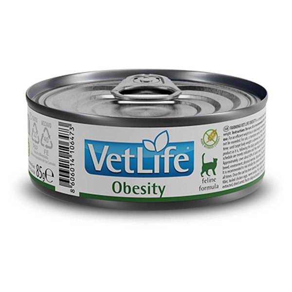 Vet Life Obesity Ração Úmida p/ Gatos 85g - 1 un